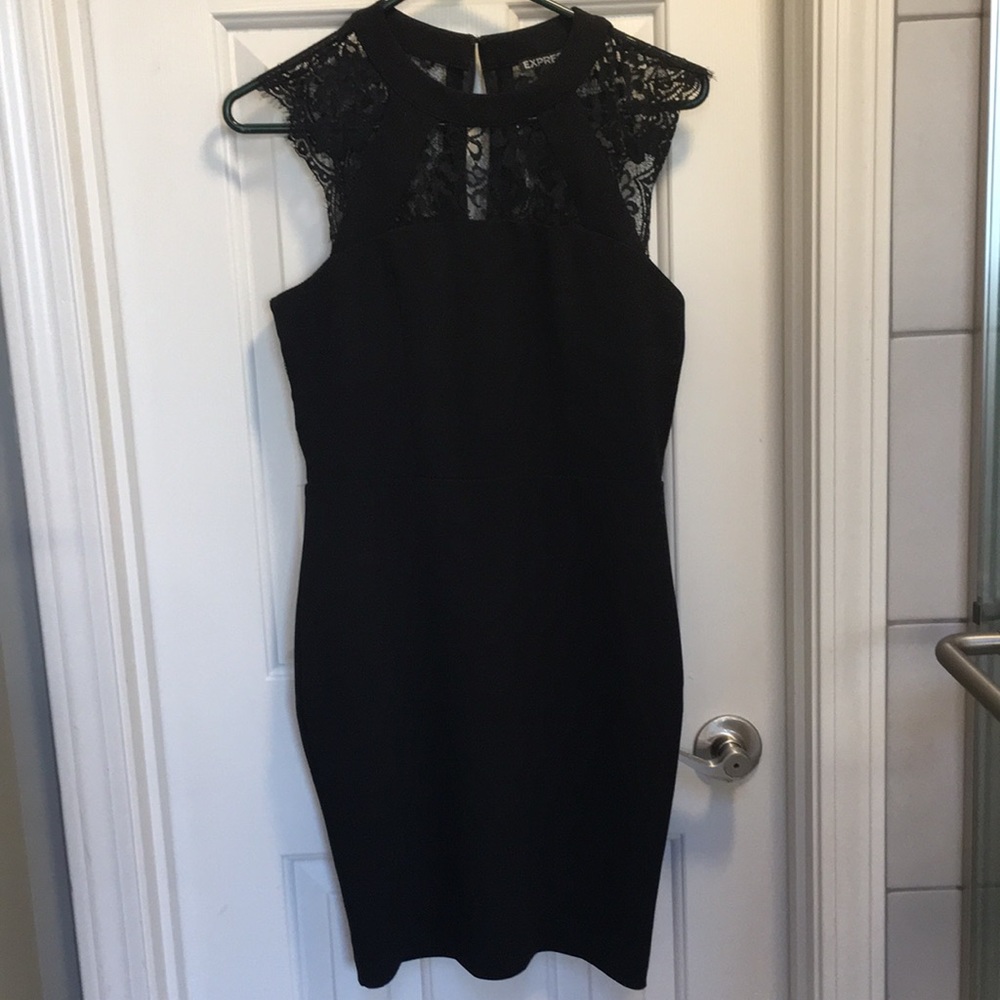 Black fitted dress